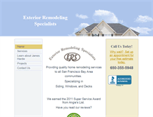 Tablet Screenshot of exteriorremodelingspecialists.com